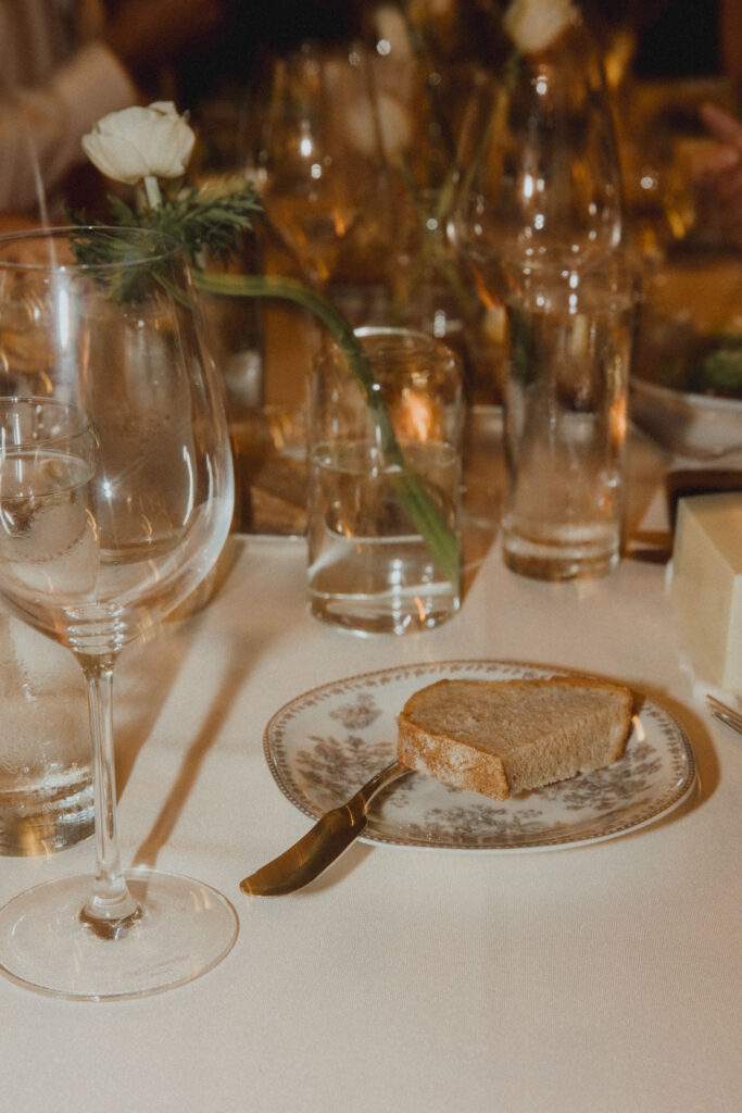 table setup at parcel 32 wedding