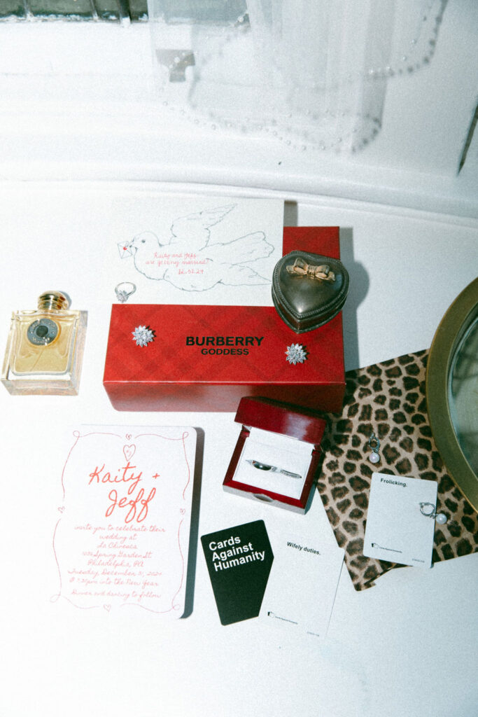 Vintage inspired wedding details are shown in an editorial style shot taken by a wedding photographer pa