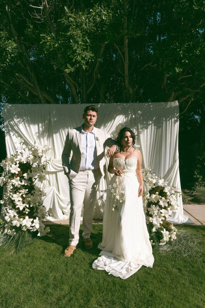 Greece Elopement Wedding Details for a Palm Springs Wedding