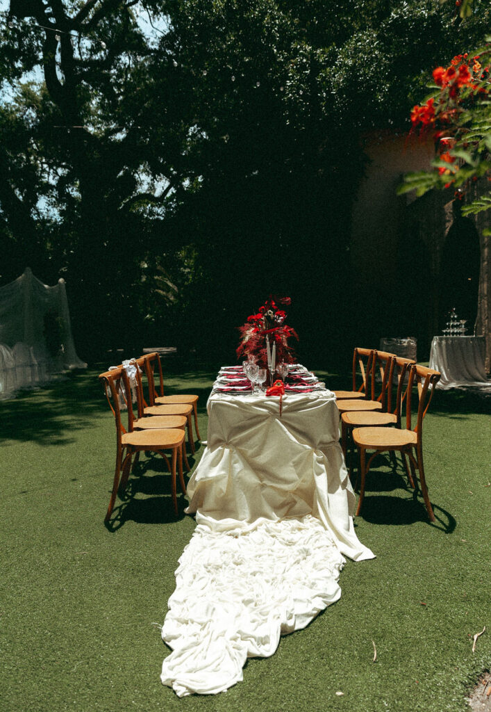 Drapery on Wedding Table